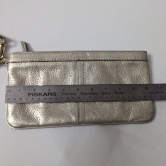 Like new Coach Metallic Champagne Gold Wristlet Clutch - Picture 13 of 16